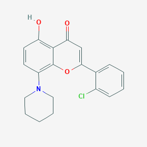 molecular formula C20H18ClNO3 B12614743 2-(2-Chlorophenyl)-5-hydroxy-8-piperidin-1-ylchromen-4-one CAS No. 920006-47-9