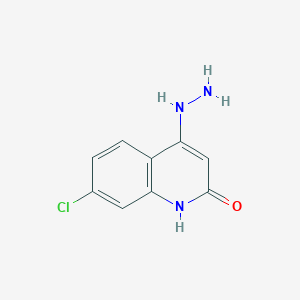 molecular formula C9H8ClN3O B12614756 7-chloro-4-hydrazinyl-1H-quinolin-2-one CAS No. 920276-13-7