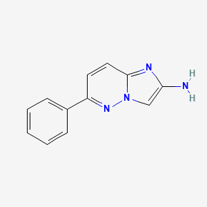 molecular formula C12H10N4 B12614773 6-Phenylimidazo[1,2-b]pyridazin-2-amine 