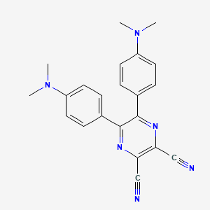 molecular formula C22H20N6 B12614787 2,3-Pyrazinedicarbonitrile, 5,6-bis[4-(dimethylamino)phenyl]- CAS No. 888947-50-0