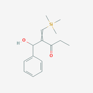 molecular formula C15H22O2Si B12614799 2-[Hydroxy(phenyl)methyl]-1-(trimethylsilyl)pent-1-en-3-one CAS No. 918139-00-1