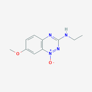 molecular formula C10H12N4O2 B12614816 N-Ethyl-7-methoxy-1-oxo-1lambda~5~,2,4-benzotriazin-3-amine CAS No. 921933-30-4