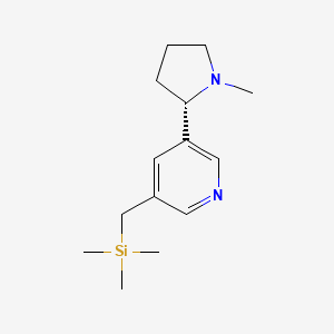 molecular formula C14H24N2Si B12614830 Pyridine, 3-[(2S)-1-methyl-2-pyrrolidinyl]-5-[(trimethylsilyl)methyl]- CAS No. 919079-39-3