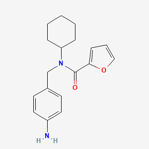 molecular formula C18H22N2O2 B12614843 N-[(4-Aminophenyl)methyl]-N-cyclohexylfuran-2-carboxamide CAS No. 918432-35-6