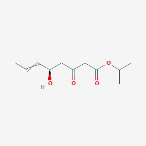 molecular formula C11H18O4 B12614850 Propan-2-yl (5R)-5-hydroxy-3-oxooct-6-enoate CAS No. 918442-17-8