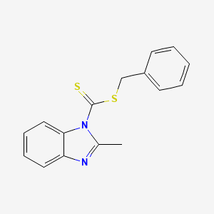 molecular formula C16H14N2S2 B12614881 Benzyl 2-methyl-1H-benzimidazole-1-carbodithioate CAS No. 884648-00-4