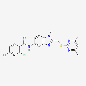 molecular formula C21H18Cl2N6OS B12614904 C21H18Cl2N6OS 