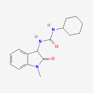 molecular formula C16H21N3O2 B12614915 N-Cyclohexyl-N'-(1-methyl-2-oxo-2,3-dihydro-1H-indol-3-yl)urea CAS No. 917785-91-2