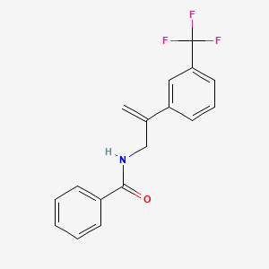 molecular formula C17H14F3NO B12614954 N-{2-[3-(trifluoromethyl)phenyl]prop-2-en-1-yl}benzamide CAS No. 919349-75-0