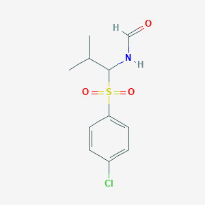 molecular formula C11H14ClNO3S B12615008 N-[1-(4-Chlorobenzene-1-sulfonyl)-2-methylpropyl]formamide CAS No. 921767-39-7
