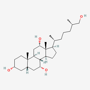 molecular formula C27H48O4 B1261504 (25S)-5beta-cholestane-3alpha,7alpha,12alpha,26-tetrol 