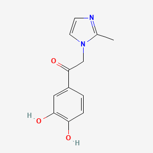 molecular formula C12H12N2O3 B1261512 1-(3,4-Dihydroxyphenyl)-2-(2-methyl-1-imidazolyl)ethanone 
