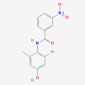 molecular formula C14H11BrN2O4 B12615126 N-(2-Bromo-4-hydroxy-6-methylphenyl)-3-nitrobenzamide CAS No. 917924-07-3