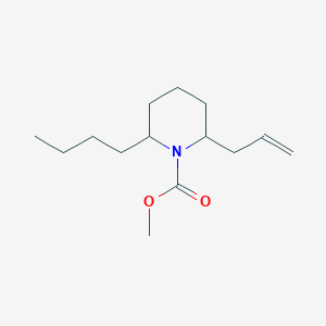molecular formula C14H25NO2 B12615131 Methyl 2-butyl-6-(prop-2-en-1-yl)piperidine-1-carboxylate CAS No. 919286-48-9