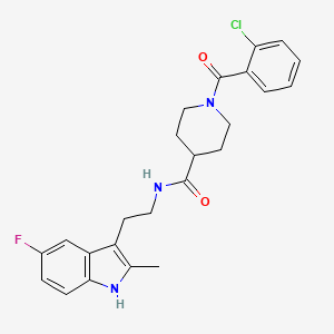 molecular formula C24H25ClFN3O2 B12615158 C24H25ClFN3O2 
