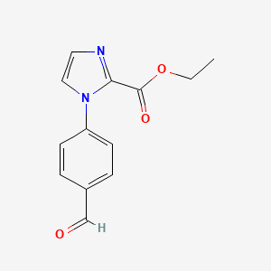 molecular formula C13H12N2O3 B12615180 Ethyl 1-(4-formylphenyl)-1H-imidazole-2-carboxylate CAS No. 920511-27-9