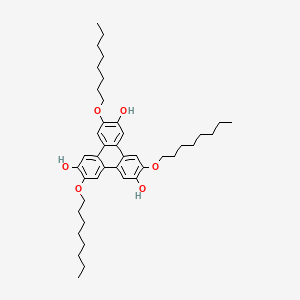 molecular formula C42H60O6 B12615201 3,7,11-Tris(octyloxy)triphenylene-2,6,10-triol CAS No. 906663-83-0