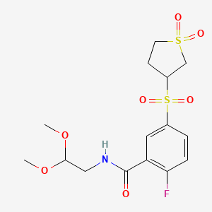 molecular formula C15H20FNO7S2 B12615332 C15H20Fno7S2 