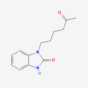 molecular formula C13H16N2O2 B12615380 1-(5-Oxohexyl)-1,3-dihydro-2H-benzimidazol-2-one CAS No. 880881-26-5