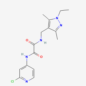 molecular formula C15H18ClN5O2 B12615403 N-(2-chloropyridin-4-yl)-N'-[(1-ethyl-3,5-dimethyl-1H-pyrazol-4-yl)methyl]ethanediamide 