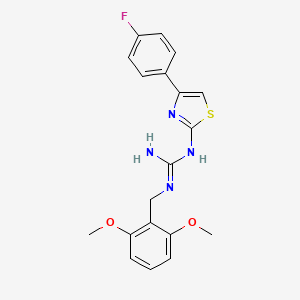 N-[(2,6-Dimethoxyphenyl)methyl]-N''-[4-(4-fluorophenyl)-1,3-thiazol-2-yl]guanidine