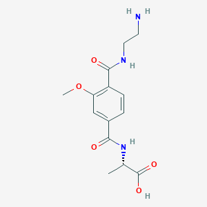 molecular formula C14H19N3O5 B12615441 N-{4-[(2-Aminoethyl)carbamoyl]-3-methoxybenzoyl}-L-alanine CAS No. 919772-33-1
