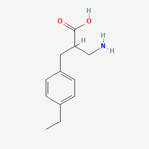 molecular formula C12H17NO2 B12615456 2-Aminomethyl-3-(4-ethyl-phenyl)-propionic acid 