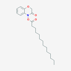 molecular formula C22H33NO4 B12615497 4-(Tetradecanoyloxy)-2H-1,4-benzoxazin-3(4H)-one CAS No. 918639-57-3