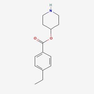 molecular formula C14H19NO2 B12615568 Piperidin-4-yl 4-ethylbenzoate CAS No. 918962-15-9