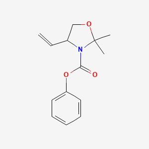molecular formula C14H17NO3 B12615596 Phenyl 4-ethenyl-2,2-dimethyl-1,3-oxazolidine-3-carboxylate CAS No. 921766-32-7