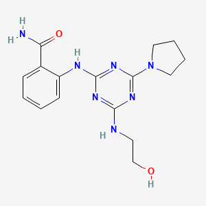 2-[[4-(2-Hydroxyethylamino)-6-(1-pyrrolidinyl)-1,3,5-triazin-2-yl]amino]benzamide