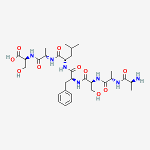 molecular formula C30H47N7O10 B12615631 L-Alanyl-L-alanyl-L-seryl-L-phenylalanyl-L-leucyl-L-alanyl-L-serine CAS No. 920521-00-2