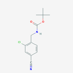 molecular formula C13H15ClN2O2 B12615661 Tert-butyl 2-chloro-4-cyanobenzylcarbamate CAS No. 939980-27-5