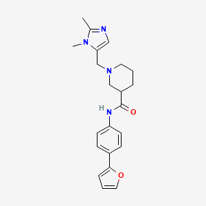 1-[(2,3-dimethyl-4-imidazolyl)methyl]-N-[4-(2-furanyl)phenyl]-3-piperidinecarboxamide