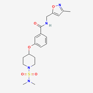 3-[[1-(dimethylsulfamoyl)-4-piperidinyl]oxy]-N-[(3-methyl-5-isoxazolyl)methyl]benzamide