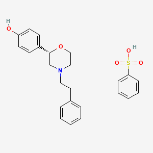 molecular formula C24H27NO5S B12615682 benzenesulfonic acid;4-[(2S)-4-(2-phenylethyl)morpholin-2-yl]phenol CAS No. 920799-93-5