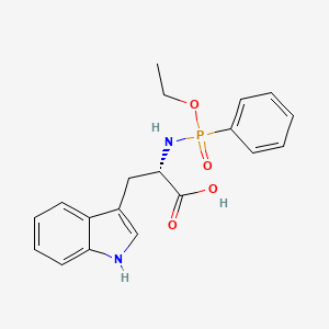 molecular formula C19H21N2O4P B12615690 N-[Ethoxy(phenyl)phosphoryl]-L-tryptophan CAS No. 918794-15-7