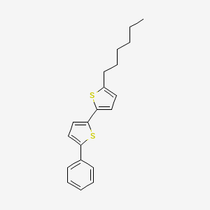 molecular formula C20H22S2 B12615694 5-Hexyl-5'-phenyl-2,2'-bithiophene CAS No. 916664-69-2