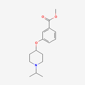 molecular formula C16H23NO3 B12615735 Methyl 3-{[1-(propan-2-yl)piperidin-4-yl]oxy}benzoate CAS No. 917903-71-0