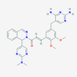 (E)-3-[5-[(2,4-diaminopyrimidin-5-yl)methyl]-2,3-dimethoxyphenyl]-1-[1-[2-(dimethylamino)pyrimidin-5-yl]-1H-phthalazin-2-yl]prop-2-en-1-one