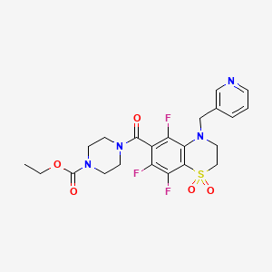 molecular formula C22H23F3N4O5S B12615779 C22H23F3N4O5S 