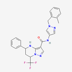 molecular formula C25H23F3N6O B12615787 C25H23F3N6O 