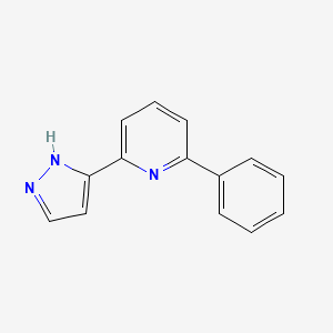 molecular formula C14H11N3 B12615873 2-Phenyl-6-(1H-pyrazol-5-yl)pyridine CAS No. 922164-00-9