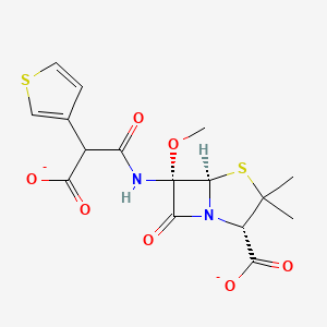 molecular formula C16H16N2O7S2-2 B1261595 Temocillin(2-) 