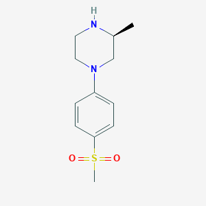 molecular formula C12H18N2O2S B12615982 (3S)-1-[4-(Methanesulfonyl)phenyl]-3-methylpiperazine CAS No. 918884-39-6