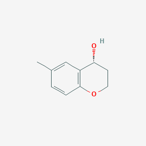 molecular formula C10H12O2 B12615985 (+)-(R)-6-Methyl-4-chromanol CAS No. 882409-42-9