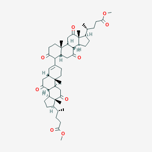 Methyl (4R)-4-[(5R,8R,9S,10S,13R,14S,17R)-3-[(5R,8R,9S,10R,13R,14S,17R)-17-[(2R)-5-methoxy-5-oxopentan-2-yl]-10,13-dimethyl-3,7,12-trioxo-1,2,4,5,6,8,9,11,14,15,16,17-dodecahydrocyclopenta[a]phenanthren-4-yl]-10,13-dimethyl-7,12-dioxo-2,5,6,8,9,11,14,15,16,17-decahydro-1H-cyclopenta[a]phenanthren-17-yl]pentanoate