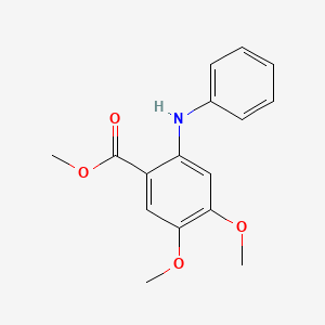 molecular formula C16H17NO4 B12616024 Methyl 2-anilino-4,5-dimethoxybenzoate CAS No. 917080-08-1