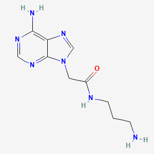 molecular formula C10H15N7O B12616040 N-(3-Aminopropyl)-2-(6-amino-9H-purin-9-yl)acetamide CAS No. 918529-79-0