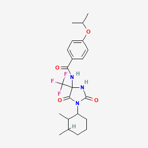 molecular formula C22H28F3N3O4 B12616047 C22H28F3N3O4 